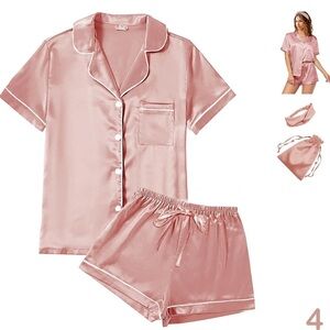 Silky Pink Women's Pajama Set